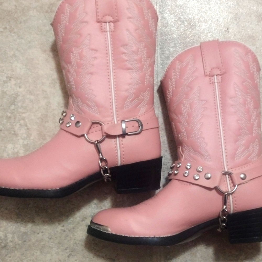 New Pink Durango Western Boots with Studded Details Perfect Condition